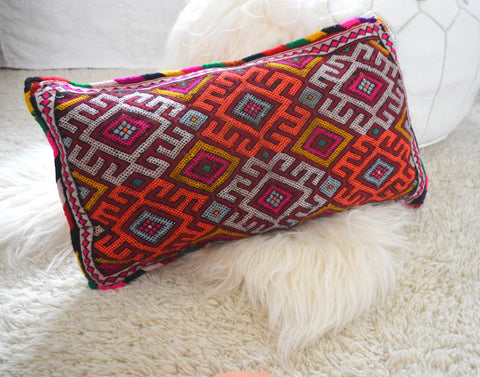 XL Moroccan Berber Pillow Vintage Kilim
