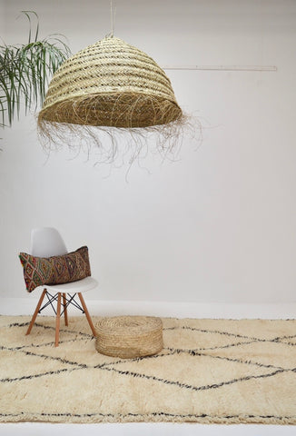 Essaouira Moroccan Handmade Rattan Lampshade Woven Natural Rattan Pendant Dome Light