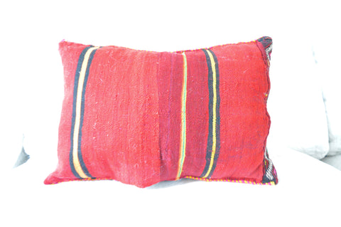 Vintage Moroccan Berber Pillow Kilim