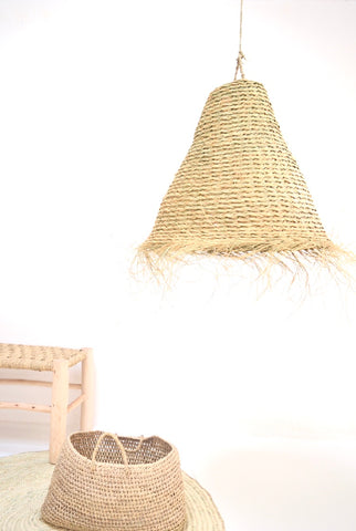 Moroccan Handmade Rattan braided Lampshade Woven Natural Rattan Pendant Light