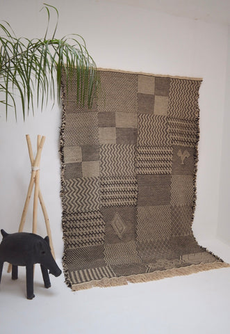 Vintage Zanafi Rug Berber Kilim Wool lRug