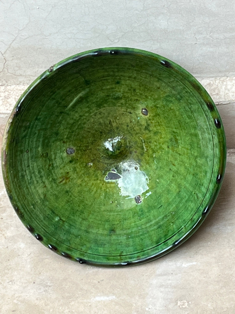 Tamegroute Bowl Exclusive Green Glaze Berber Pottery Dish