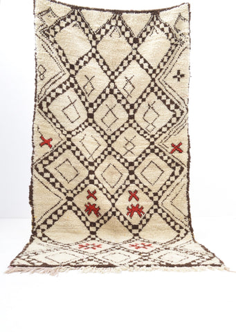 Vintage BENI OURAIN Plush Moroccan Rug