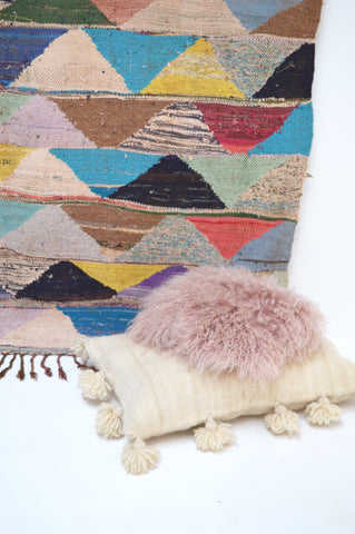 Vintage Hanbal boucherouite rug