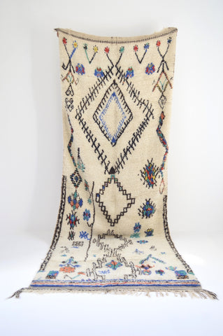 Vintage Azilal  Rug Mid Century Moroccan Rug