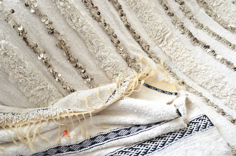 SOLD Vintage Moroccan Wedding Blanket
